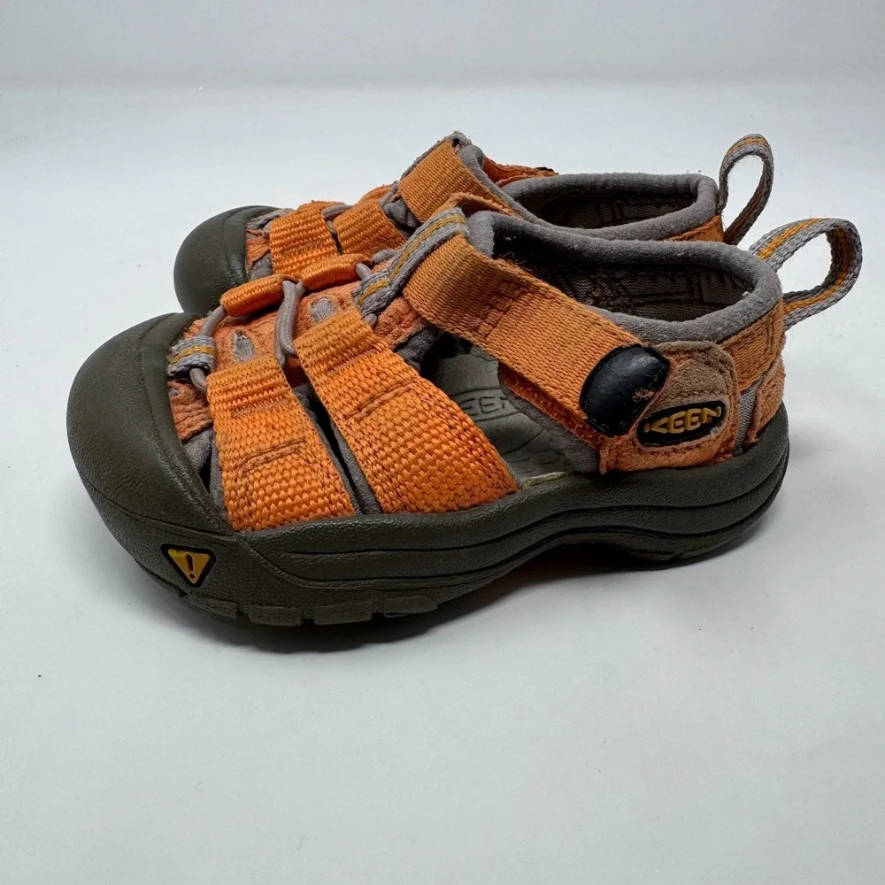 Keen Newport H2 Sandals Depths Gargoyle‎ Orange Hiking Shoes Toddler Size 3/4